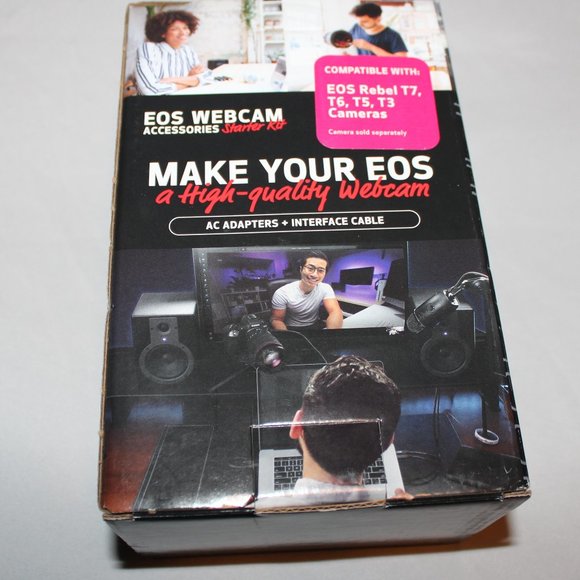 Canon EOS Webcam Accessories Starter Kit for EOS Rebel T7 T6 T5 T3 7875A011AB
